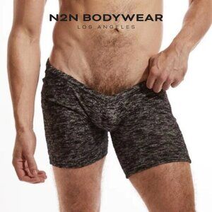 N2N Bodywear  Burnt Out Black Size M Drawstring Low Rise Biker Shorts